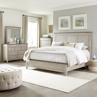Modern Farmhouse 4-Piece Queen Panel Bedroom Set with Bedroom Chest