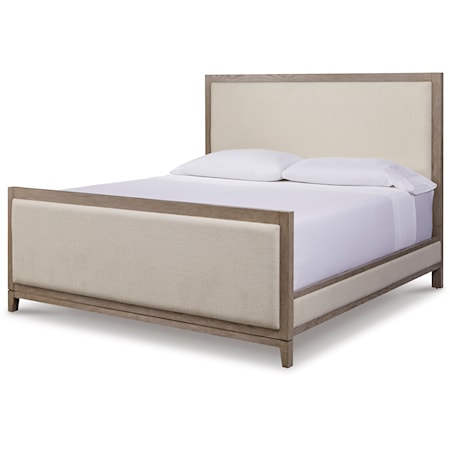 California King Upholstered Panel Bed