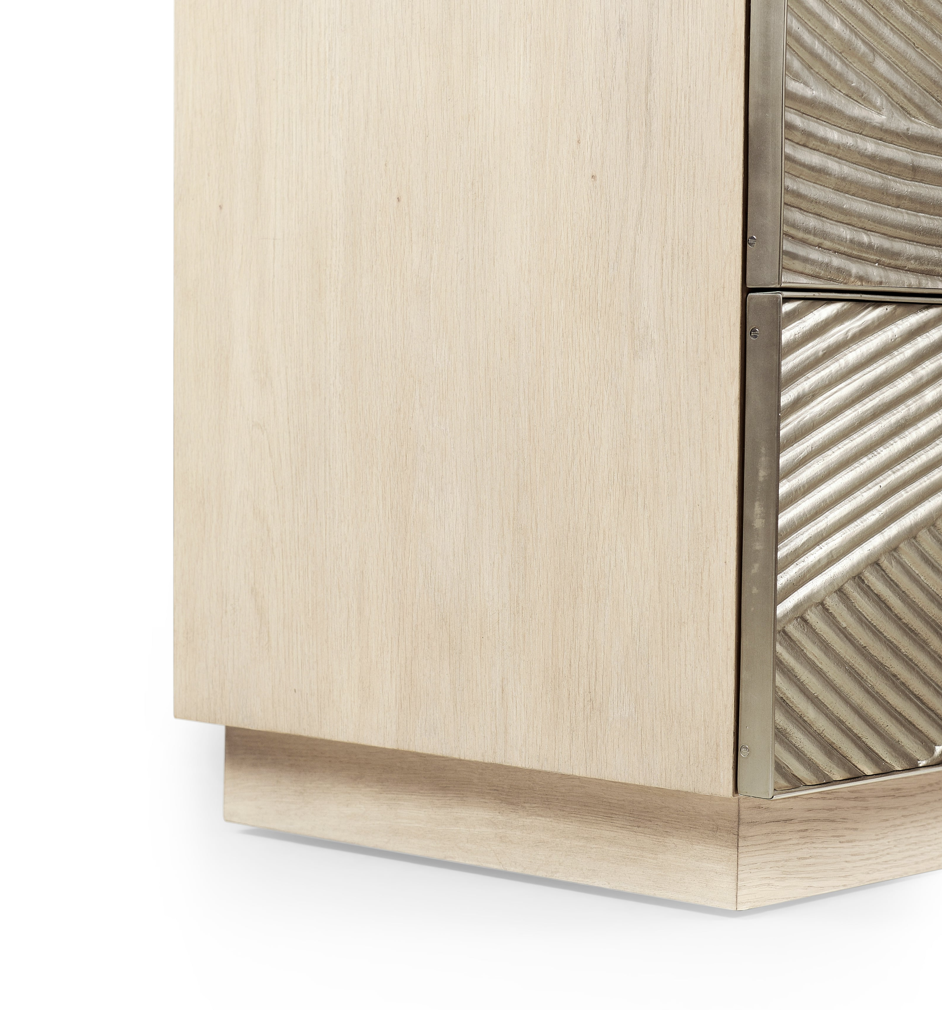 Jonathan Charles Water Capillary Cast Metal Texture Double Dresser