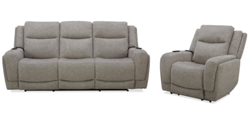 Casual Zero Gravity Power Reclining Sofa and Recliner Set