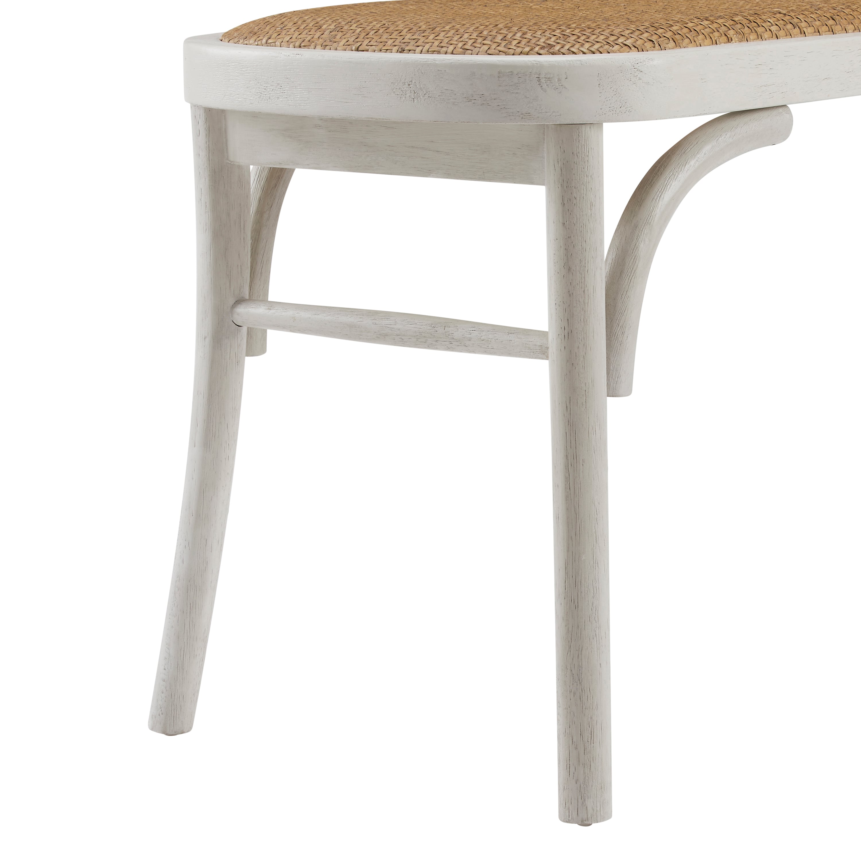 Hyde White Bentwood Bench