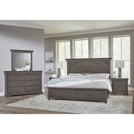 5-Piece Queen Mansion Storage Bedroom Set