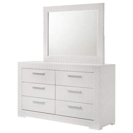 Ives 6-Drawer Dresser and Mirror