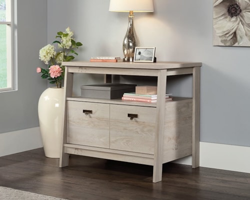 Modern Farmhouse 1-Drawer Lateral File Cabinet with Open Shelf