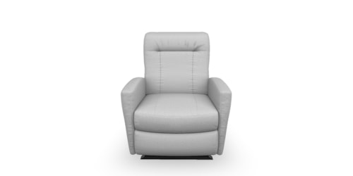 Customizable Power Tilt Headrest Space Saver Recliner with Leather Match Upholstery
