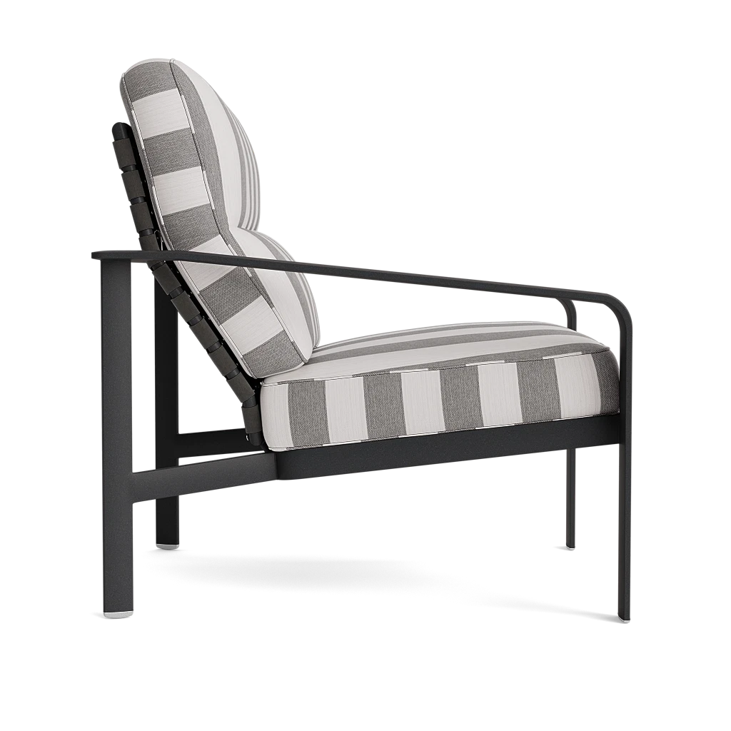 Cushioned Aluminum Strap Lounge Chair