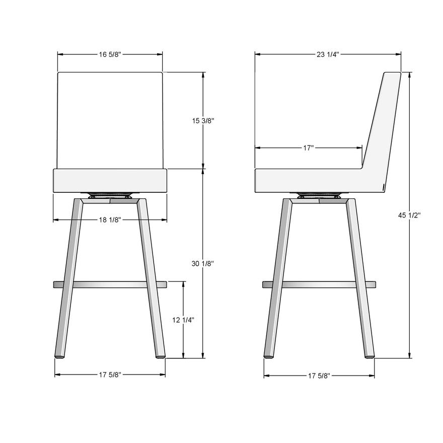 Upholstered Swivel Bar Stool