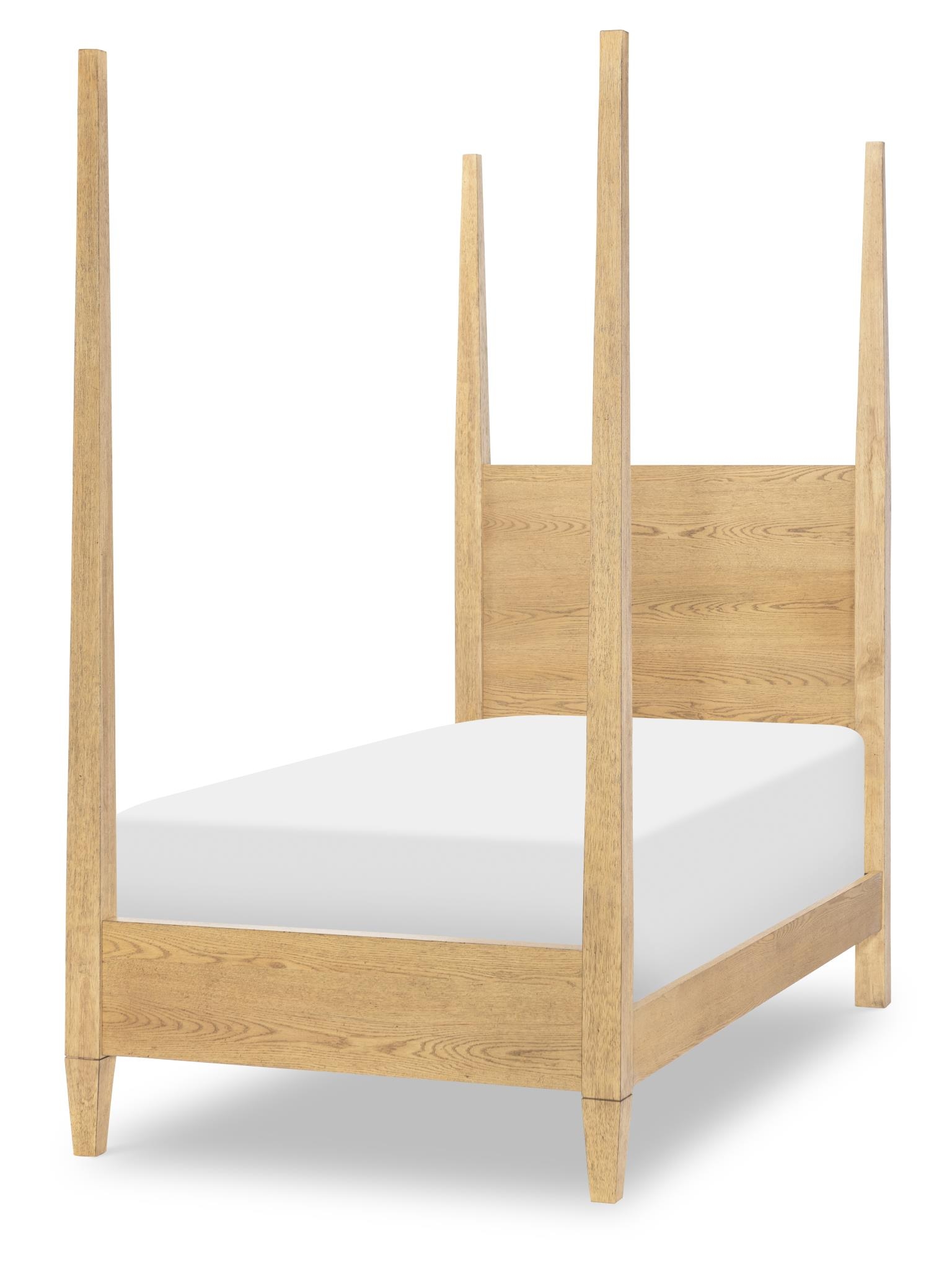 Complete Poster Bed Twin 3/3 Natural Hickory