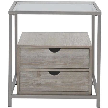 Transitional Two-Drawer End Table