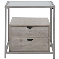 Transitional Two-Drawer End Table