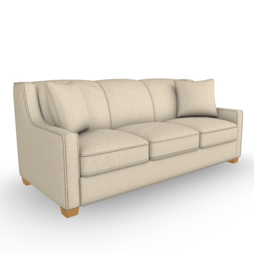Transitional Full Sleeper Sofa with Two Pillows