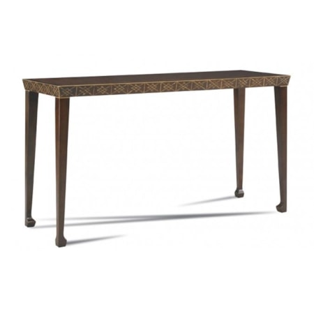 Console Table 34"H With Beveled Top Chow Leg
