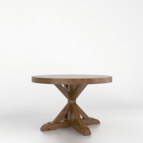 Rustic Customizable Round Dining Table