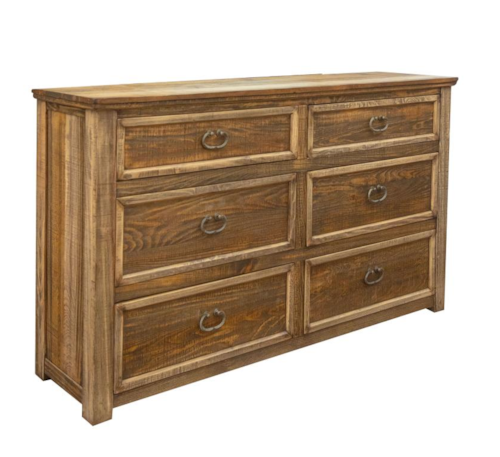 Rustic 6-Drawer Dresser