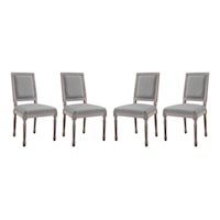 Dining Side Chair Upholstered Fabric Set of 4