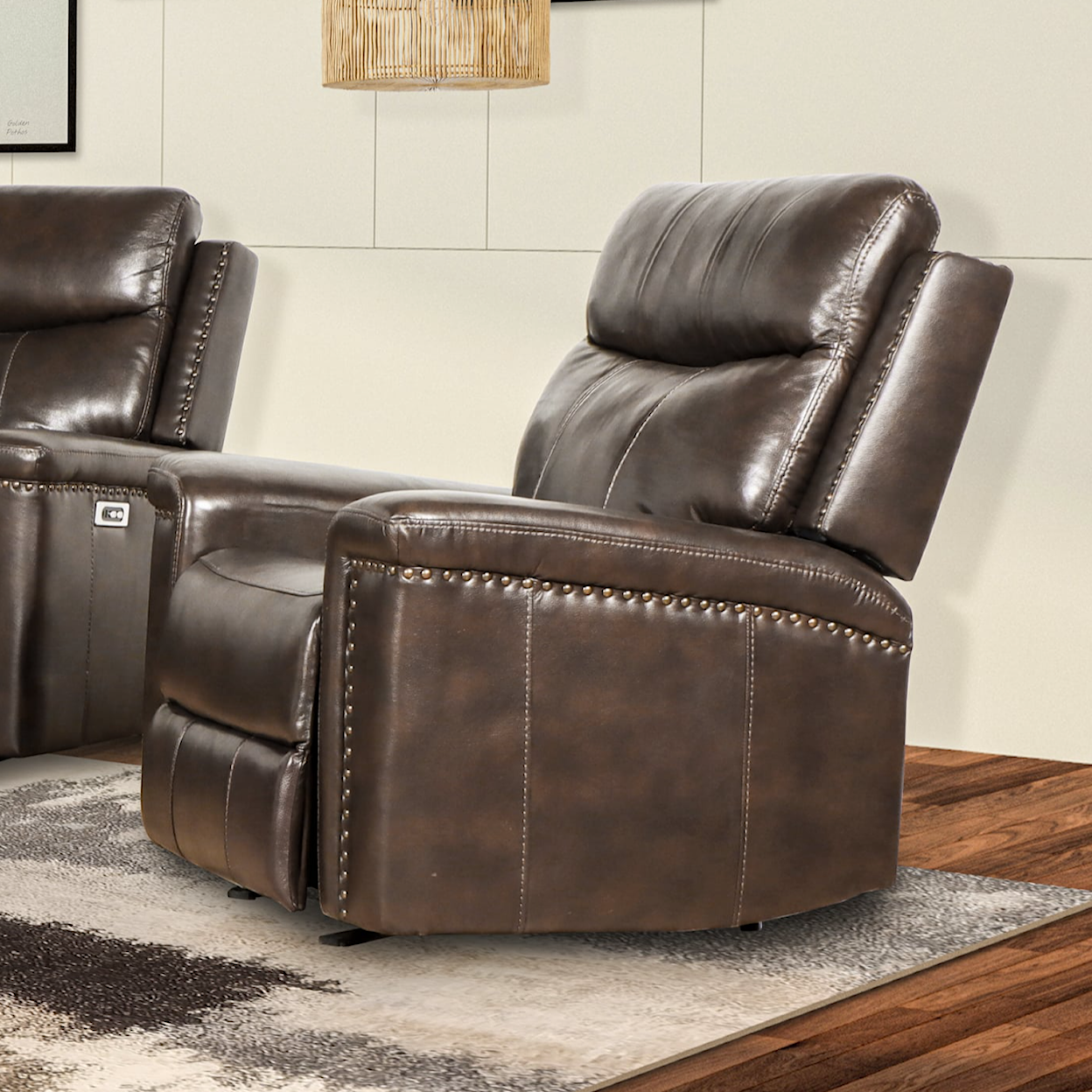 New Classic Quade Leather Glider Recliner