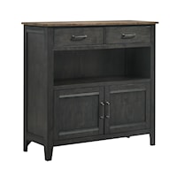 Transitional Sideboard with Solid Wood Top