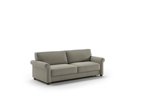 Transitional King Sofa Sleeper with Rolled Arms
