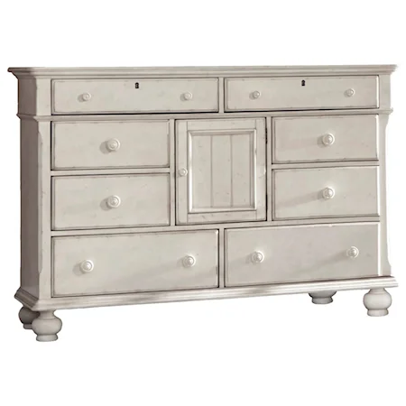 Relaxed Vintage 8-Drawer and 1-Door Dresser