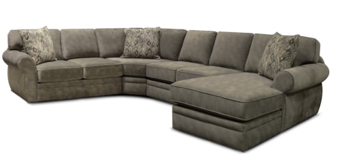 Casual 4-Piece Sectional Sofa with Chaise
