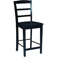 Transitional Madrid Stool in Black