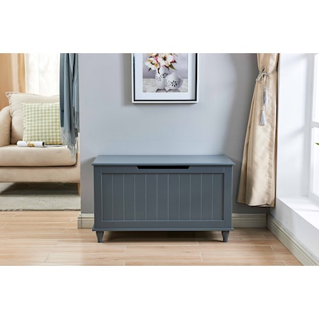 GREY LIFT TOP STORAGE BENCH |