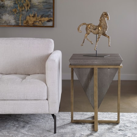 Bertrand Shagreen Accent Table