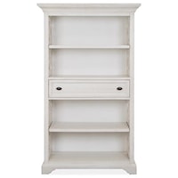 Farmhouse Bookcase with Adjustable Shelving