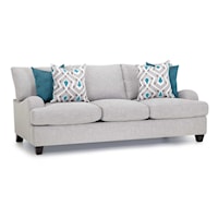 Transitional Sofa with Bold Accent Pillows