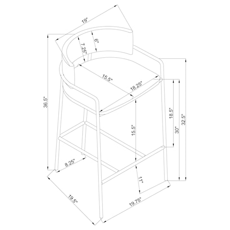 Comstock Low Back Stool and