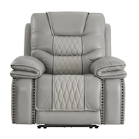 Casual Dual-Power Recliner with USB Port