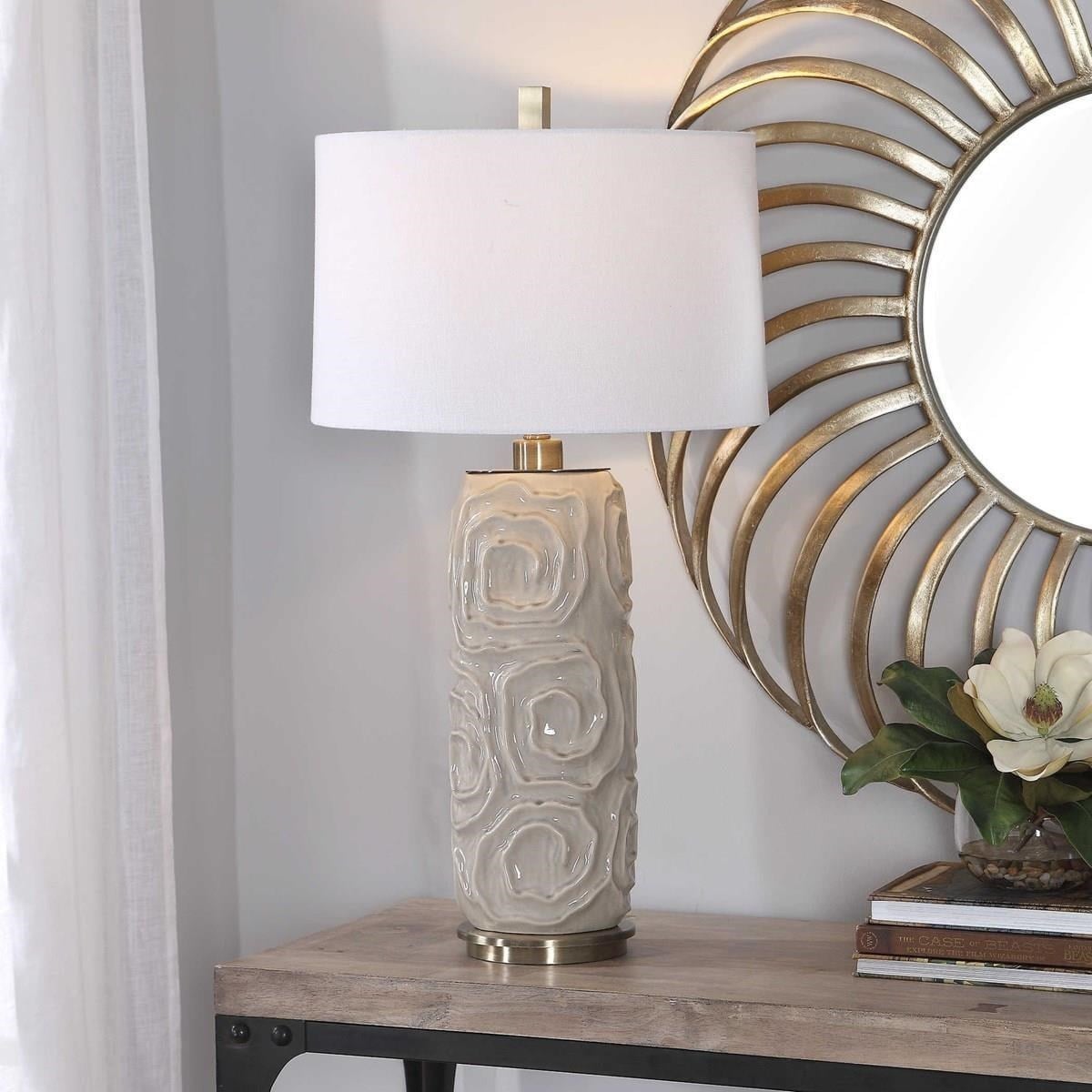 Uttermost Table Lamps Zade Warm Gray Table Lamp