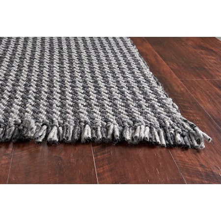 7&apos;9&quot; x 9&apos;9&quot; Grey Houndstooth Rug