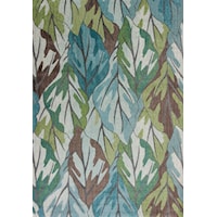 7'7" X 5'3" Blue Visions Area Rug