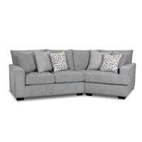 Contemporary Sofa with Cuddler