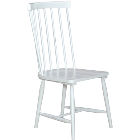 Modern Farmhouse Spindle Back Side Chair with Nylon Chair Glides