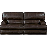Casual Power Lay Flat Reclining Sofa with Power Headrests