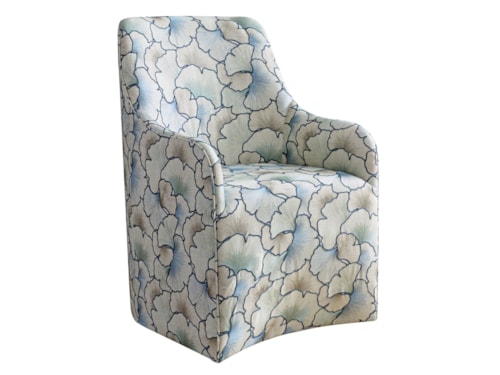 Riley Upholstered Arm Chair with Hidden Casters
