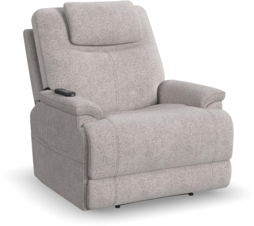 Transitional Power Recliner with Power Headrest & Lumbar