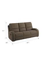 Emerald Adrian Casual Reclining Sofa with Dropdown Table and USB Port