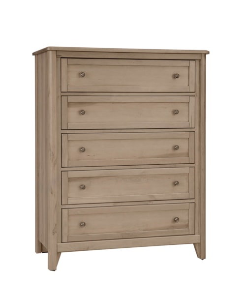 Transitional 5-Drawer Chest of Drawers with Self-Closing Drawers