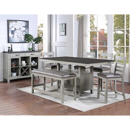 7-Piece Counter-Height Dining Set