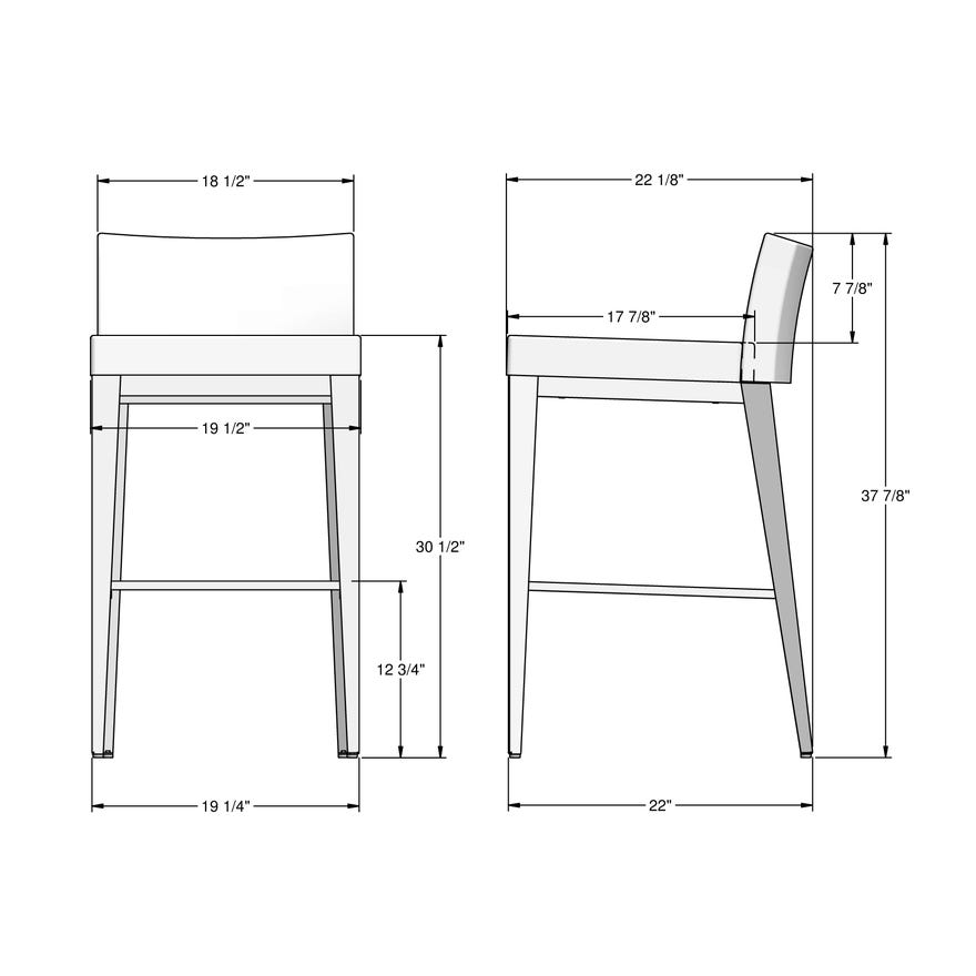 Upholstered Wide Bar Stool