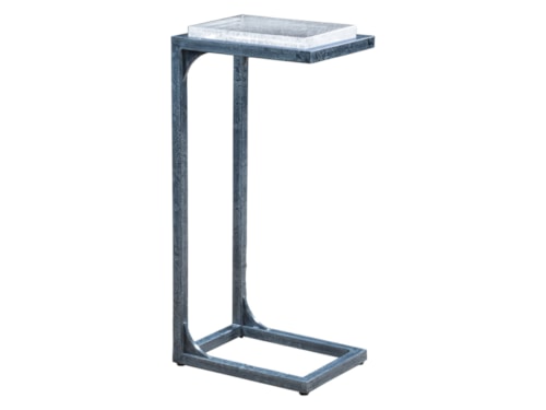 Contemporary Spot Table with Glass Top