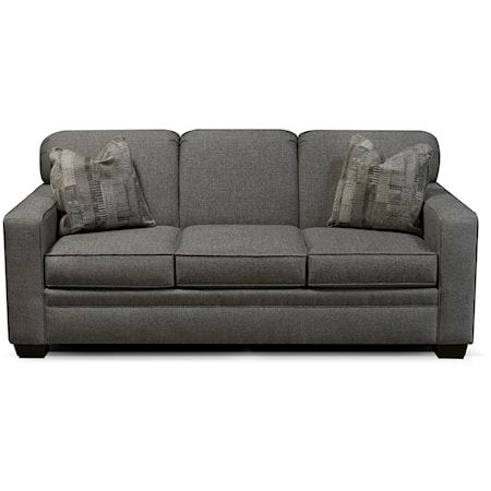 Casual Queen Sleeper Sofa  with Track Arms