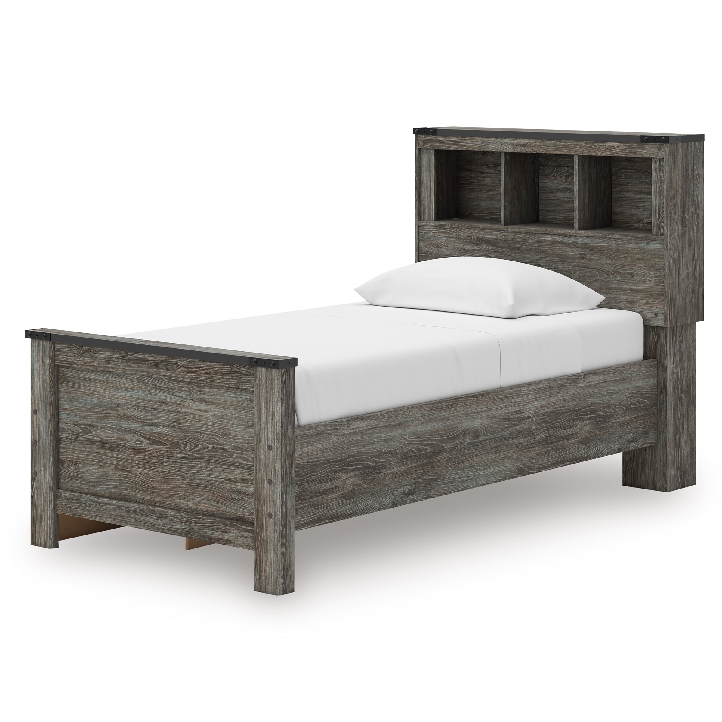 Twin Bookcase Panel Bed