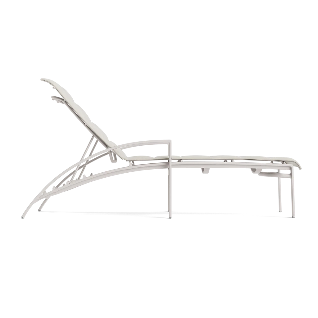 Stacking Adj. Padded Sling Chaise Lounge