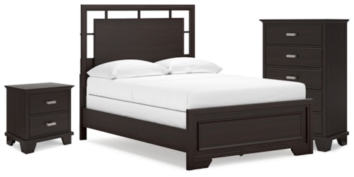 Full Panel Bed, Chest And Nightstand