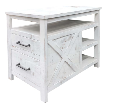 Transitional File Cabinet with USB Ports