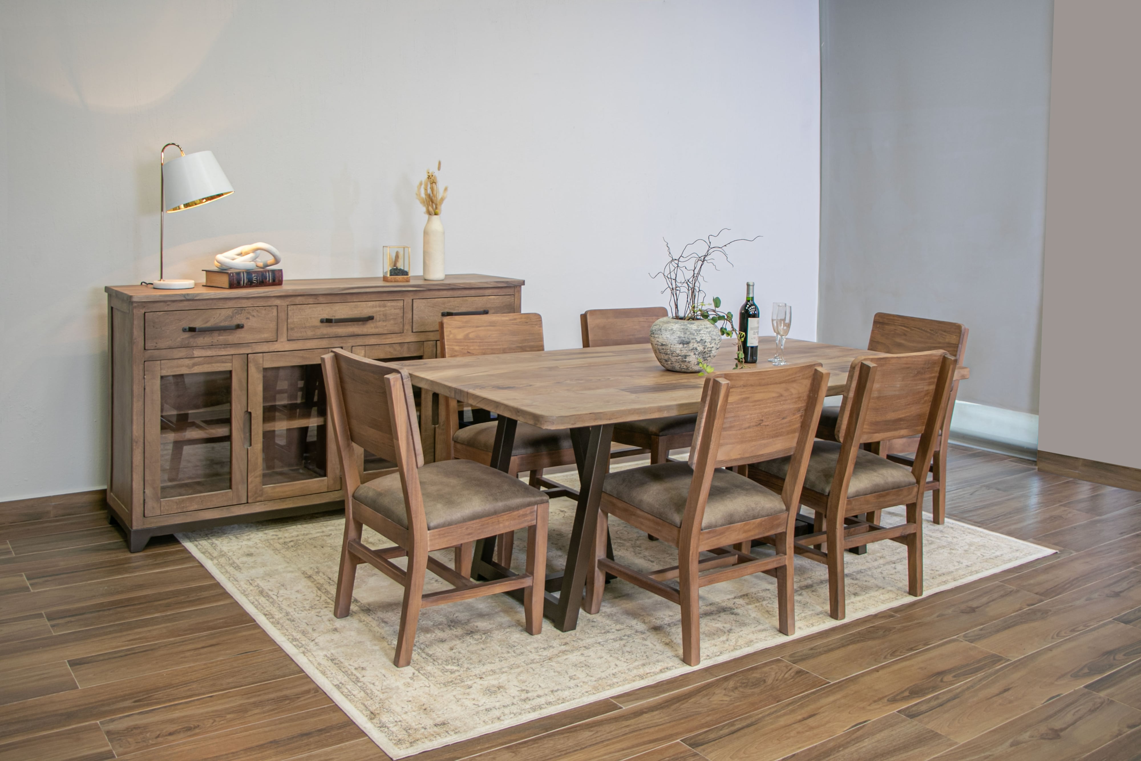 International Furniture Direct Parota IFD8681CHR Transitional Dining